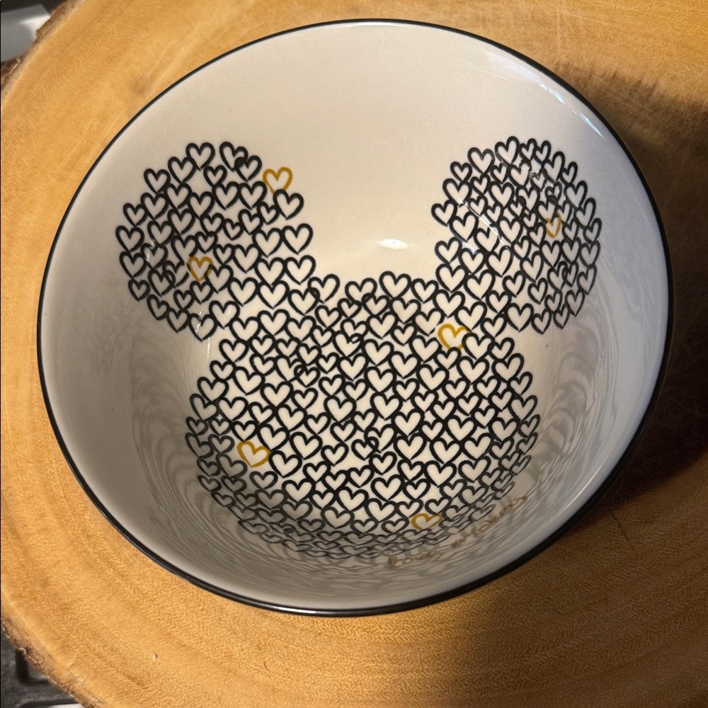 Disney Heart Patterned Bowl